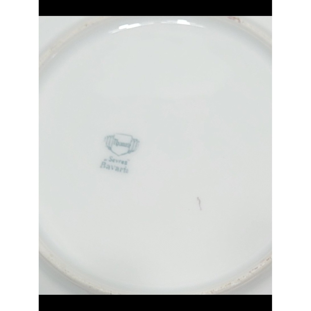 Thomas Sevres Bavaria Porcelain Floral Plate Gold Trim ~8 in Round Decorative - Picture 7 of 10
